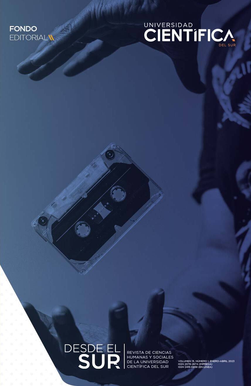 imagen de la portada de la primera edición 2023 de Desde el Sur donde se ve unas manos que intenta controlar un cassette de música