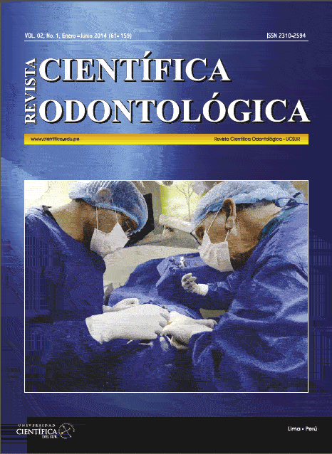 Revista Científica Odontológica  Publicación de la Escuela de Estomatología de la Universidad Científica del Sur