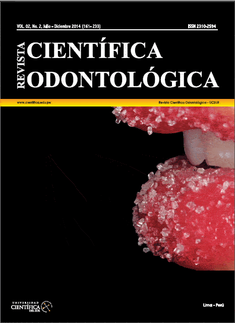 Revista Científica Odontológica  Publicación de la Escuela de Estomatología de la Universidad Científica del Sur
